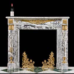 A Small Louis XVI Breche Violette Fireplace