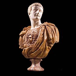 A 20th century large marble bust of Tiberius    
