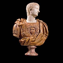 A 20th century large marble bust of Tiberius    
