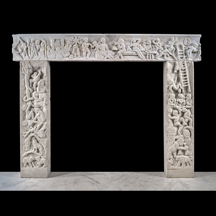  Portland Stone Fireplace by Jonathan Sells 