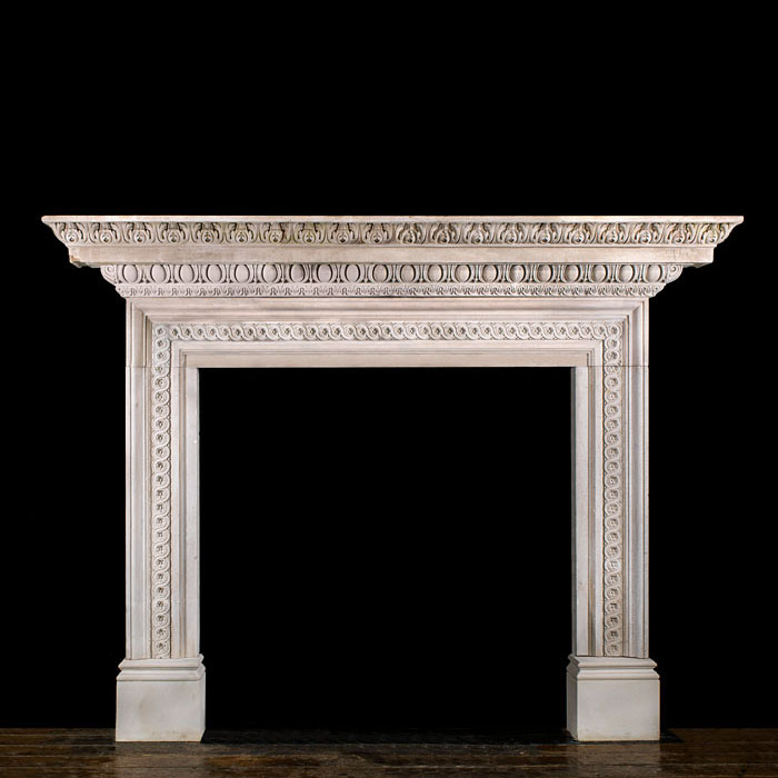 A Palladian style stone chimneypiece