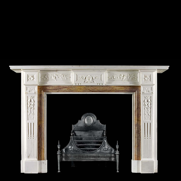 Statuary Marble Neo Classical antique marble fireplace    