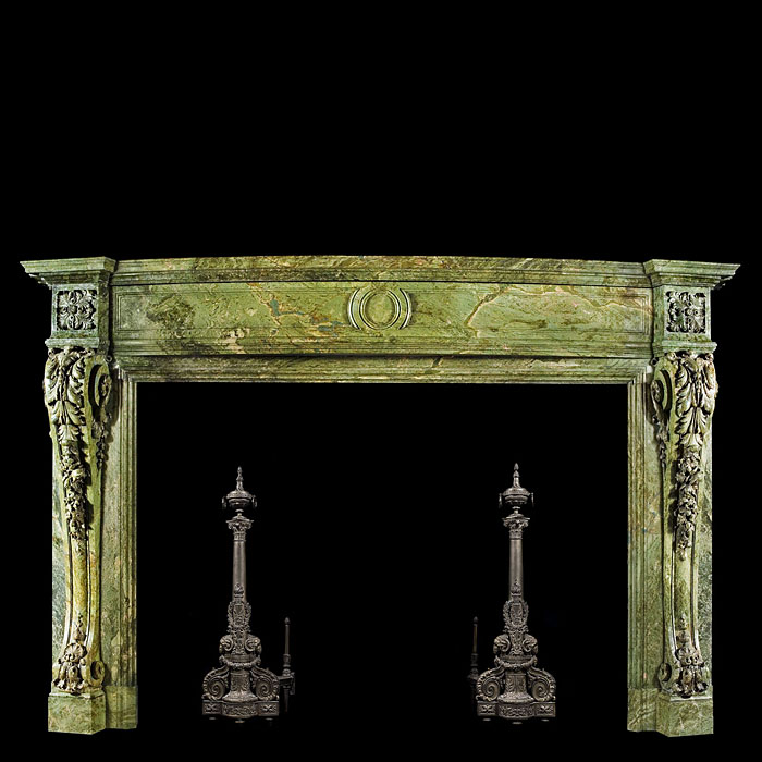  An Irish Palladian style antique marble fireplace surround   