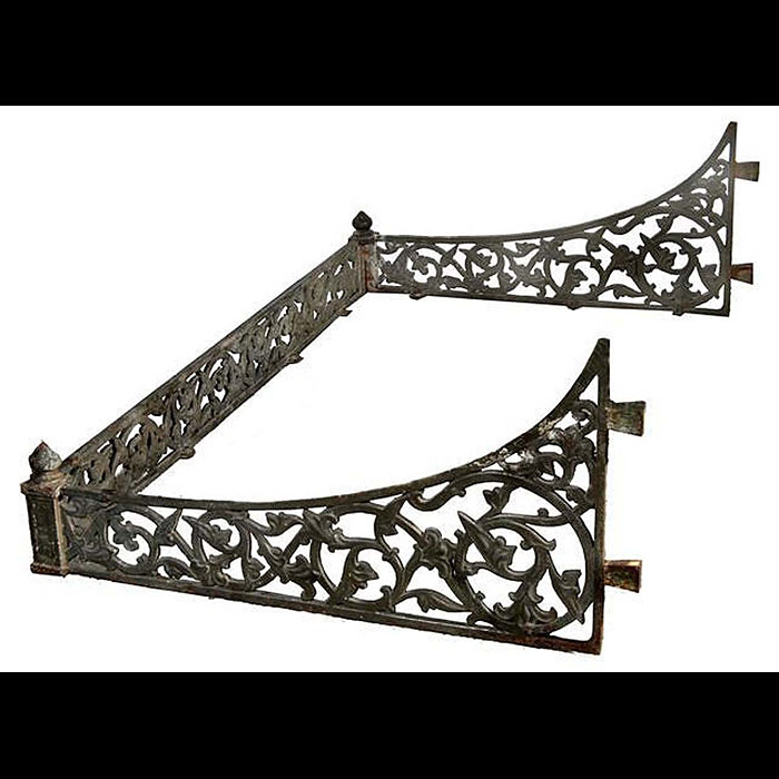 A Cast Iron Victorian Porch Canopy
