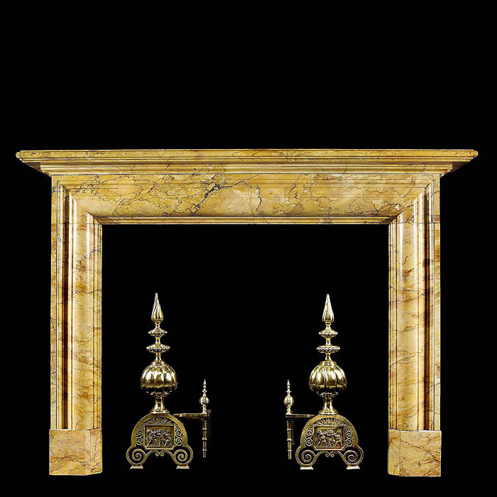 A Scottish Victorian antique marble fireplace in the Baroque manner    