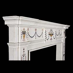 Antique Georgian Irish fireplace with Scagliola Inlay

