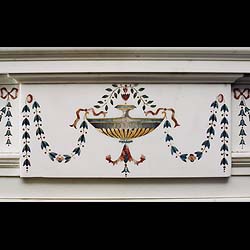 Antique Georgian Irish fireplace with Scagliola Inlay

