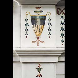 Antique Georgian Irish fireplace with Scagliola Inlay

