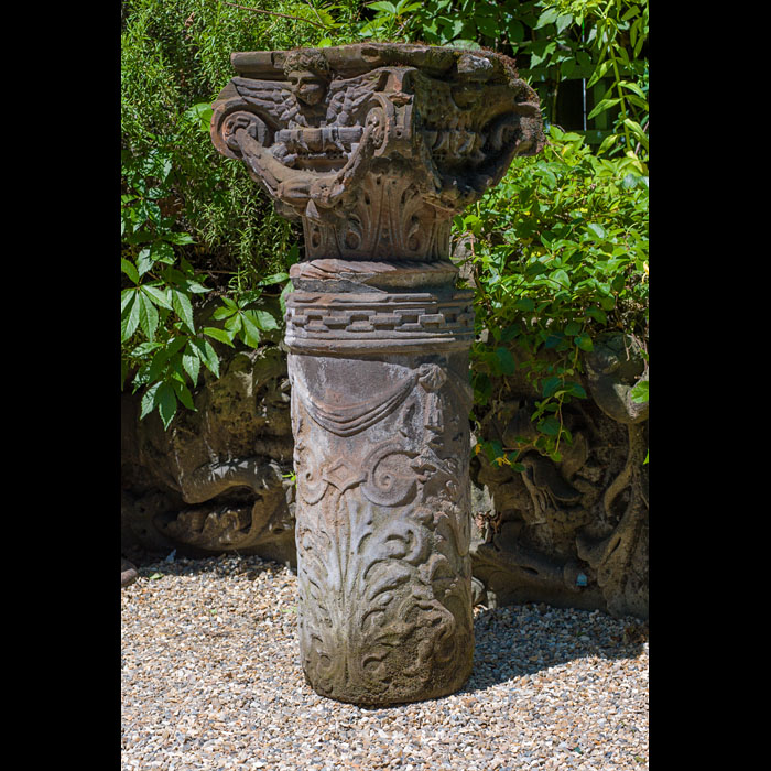 A Georgian Sandstone Column & Capital