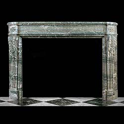 A Green Campan Marble Louis XVI Fireplace