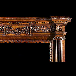 Fine large English Oak Georgian Style Fireplace Mantel    