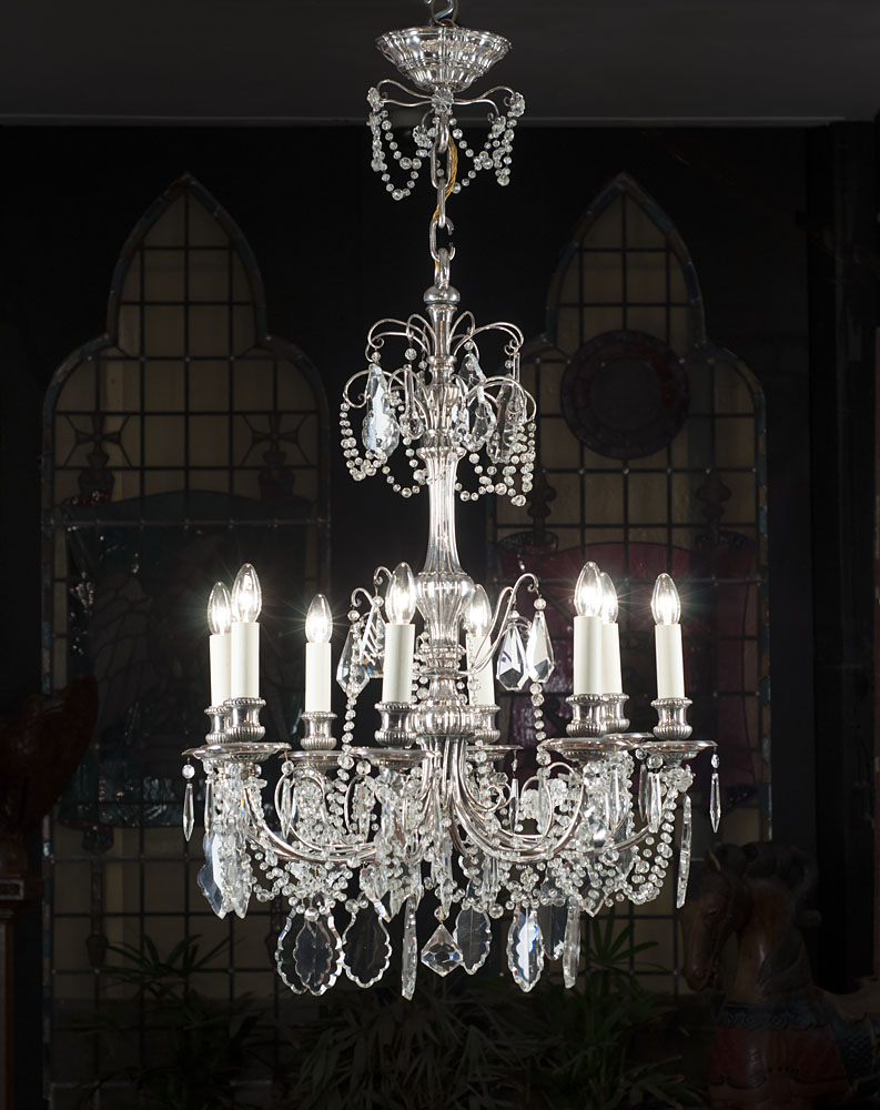 Silver Plated Classical Chandelier Westland London