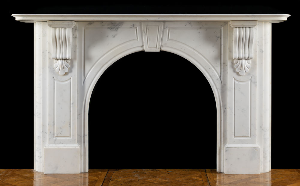 Large White Marble Antique Victorian Fireplace Westland London