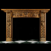 Classical Style Carved Wood Antique Fireplace | Westland London