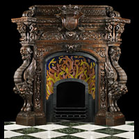 Mannerist Pine Wood Antique Fireplace | Westland Antiques