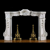 Italian Baroque White Marble Fireplace | Westland London
