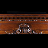 English Baroque Pine Wood Fireplace Mantel | Westland Antiques