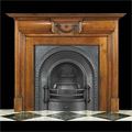 Small English Oak Wood Victorian Fireplace | Westland London