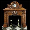 Carved Oak Wood French Baroque Fireplace | Westland Antiques