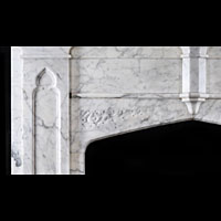 Gothic Revival Marble Antique Fireplace Mantel | Westland London