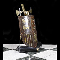 Armorial Steel Brass Antique Companion Set | Westland London