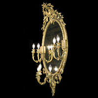 Large Antique Oval Girandole French Mirror | Westland London