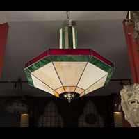 Four Art Deco Stained Glass Ceiling Lights | Westland London