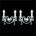Set Four Regency Style Glass Wall Lights | Westland London
