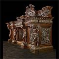 Venetian Baroque Walnut Wood Fireplace | Westland Antiques