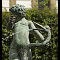 Putti Verdigris Metal Stork Garden Fountain | Westland London