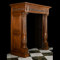 Tall Carved Oak French Fireplace Mantel | Westland London
