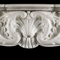 Louis XV White Marble Fireplace Mantel | Westland Antiques
