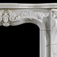 Rococo Statuary Marble Fireplace Mantel | Westland Antiques