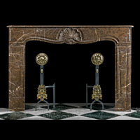 Louis XV Brown Marble Fireplace Mantel | Westland Antiques