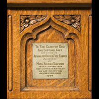 Large Carved Oak Arts & Crafts Font | Westland Antiques
