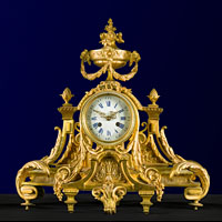 French Gilt Bronze Mantel Clock Garniture | Westland Antiques