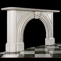 Arched White Marble Victorian Fireplace | Westland Antiques
