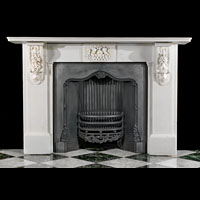 Victorian White Marble Corbel Fireplace | Westland Antiques