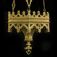 Victorian Gothic Antique Brass Chandelier | Westland London