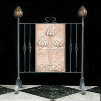 Art Nouveau Copper Steel Fire Screen | Westland London