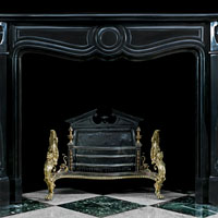 French Belgian Black Marble Fireplace Mantel | Westland Antiques