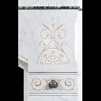 Aesthetic Gothic Statuary Marble Antique Fireplace | Westland
