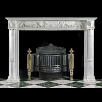 White Marble Italian Regency Antique Fireplace | Westland London