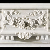 Louis XVI Carrara Marble Antique Fireplace | Westland London