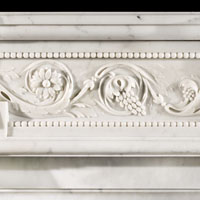 Louis XVI Carrara Marble Antique Fireplace | Westland London