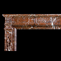 Belgian Red Marble Antique Victorian Fireplace | Westland London