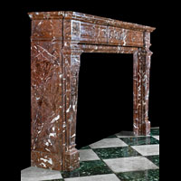 Belgian Red Marble Antique Victorian Fireplace | Westland London