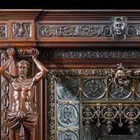 French Renaissance Oak Atlantean Fireplace | Westland London