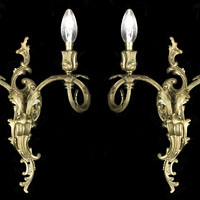 Louis XV Brass Four Antique wall Lights | Westland London