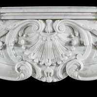 White Marble French Rococo Fireplace Mantel | Westland London